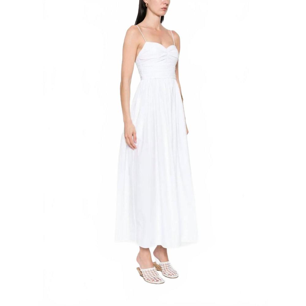 NEW MATTEAU gathered bodice midi dress in white - Picture 2 of 5